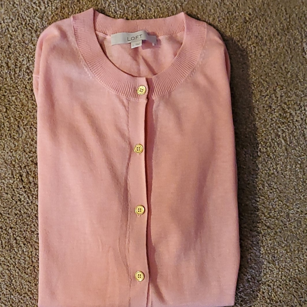 Loft, soft pink cardigan